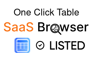 One Click Table - SaaS Browser Verified Badge