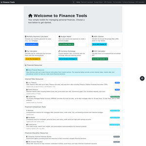 Finance Tools Screenshot