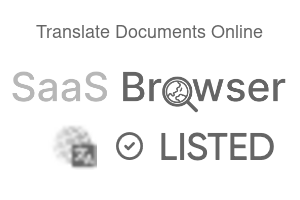 Translate Documents Online - SaaS Browser Verified Badge