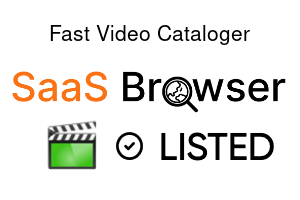 Fast Video Cataloger - SaaS Browser Verified Badge