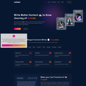 Elegant Content Writer Screenshot