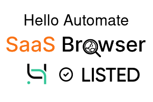 Hello Automate - SaaS Browser Verified Badge