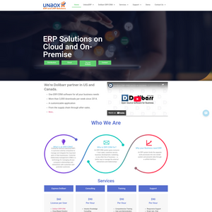 Unbox ERP and CRM Solutions Screenshot