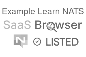 Example Learn NATS - SaaS Browser Verified Badge