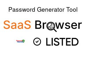 Password Generator Tool - SaaS Browser Verified Badge