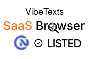 VibeTexts - SaaS Browser Verified Badge