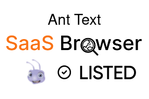 Ant Text - SaaS Browser Verified Badge