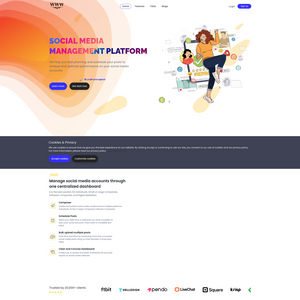 Social Media Management Platform Screenshot