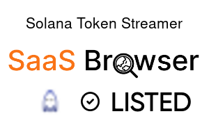 Solana Token Streamer - SaaS Browser Verified Badge