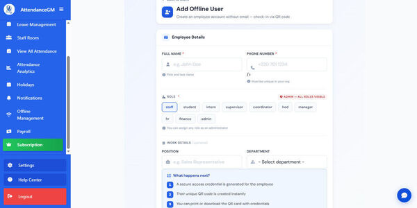 AttendanceGM Screenshot 4