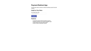 Payment Redirect App Screenshot