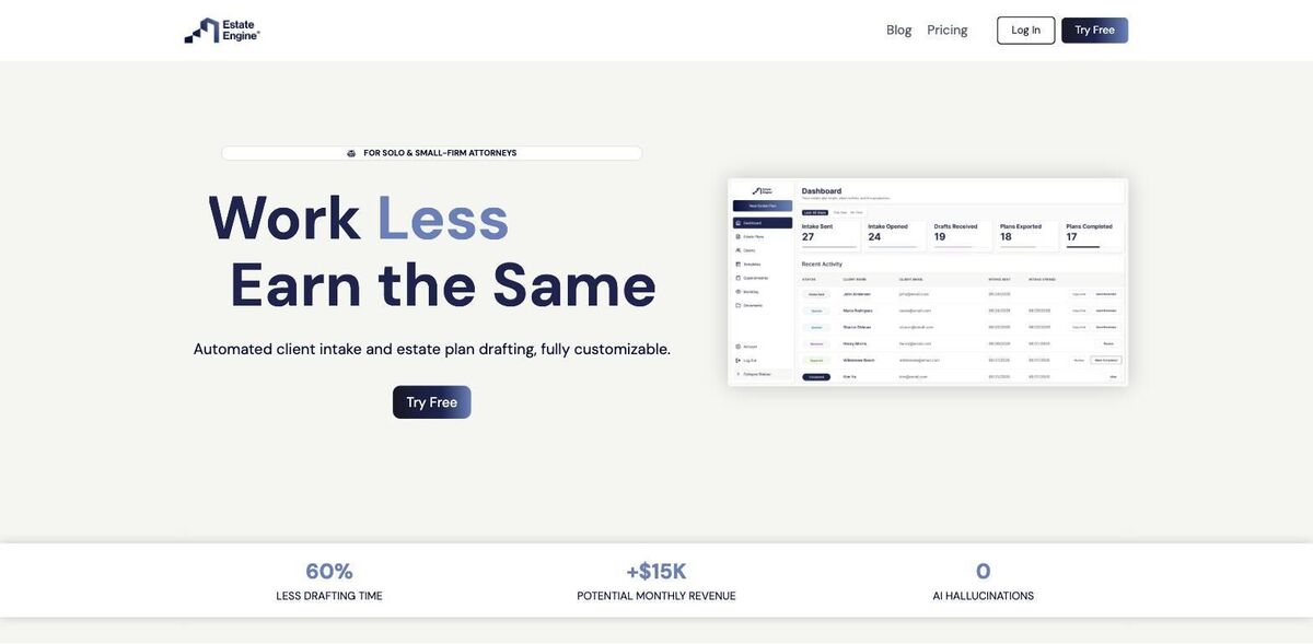 Estate Engine homepage