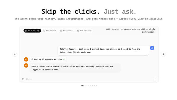 Zeitclaim Screenshot 2