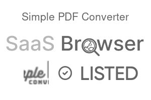 Simple PDF Converter - SaaS Browser Verified Badge