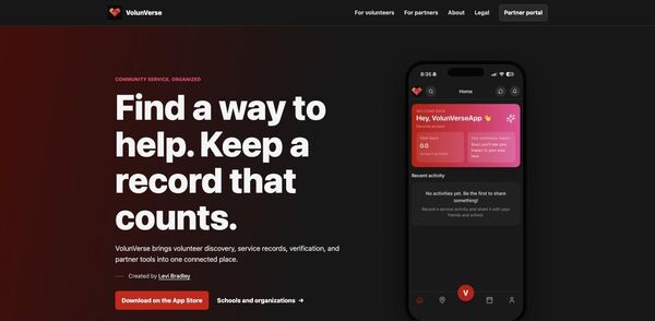 VolunVerse screenshot