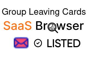 Group Leaving Cards - SaaS Browser Verified Badge