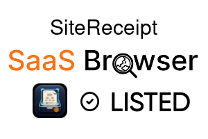 SiteReceipt - SaaS Browser Verified Badge
