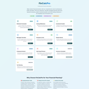 FinCalcPro Screenshot