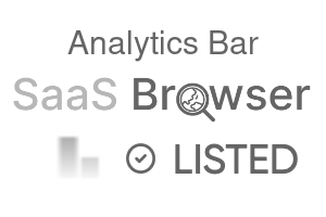 Analytics Bar - SaaS Browser Verified Badge