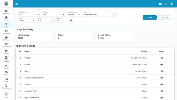 WorkMoniQ Screenshot 5