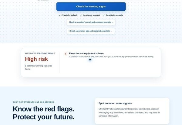 OfferSentry Screenshot 2