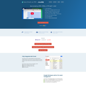 Save Emails as PDF Screenshot