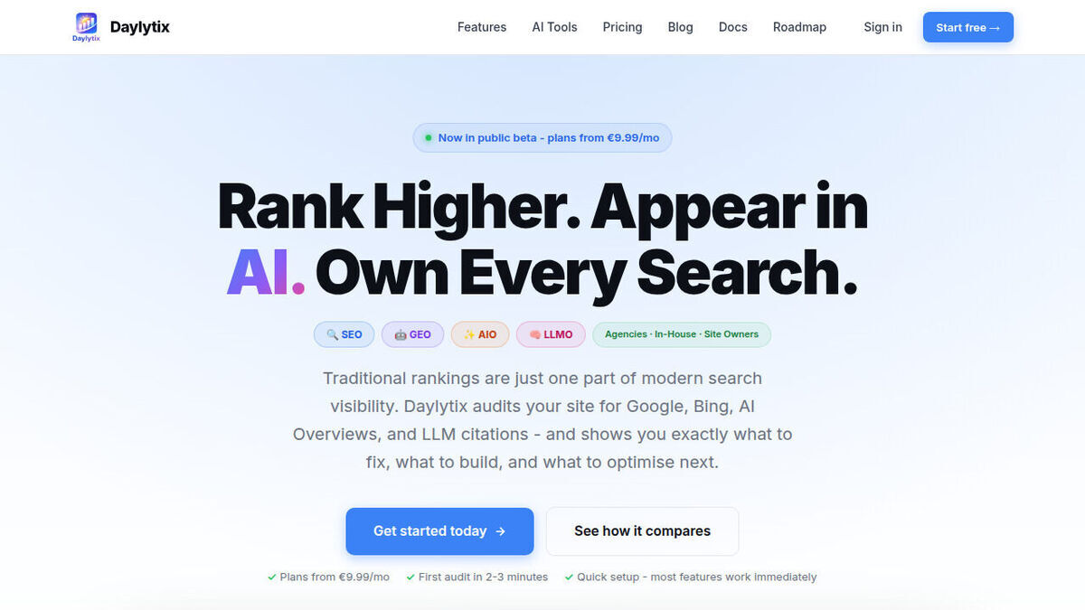 Daylytix homepage
