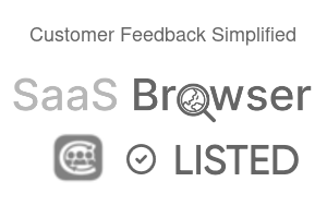 Customer Feedback Simplified - SaaS Browser Verified Badge
