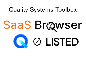 Quality Systems Toolbox - SaaS Browser Verified Badge