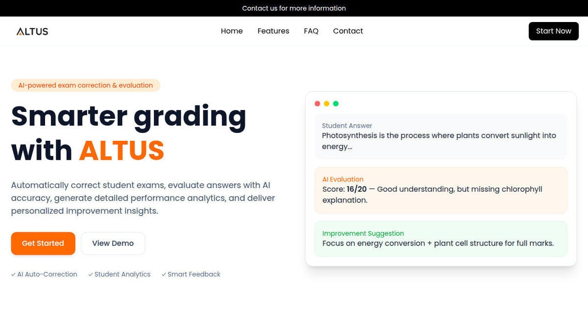 Altus homepage