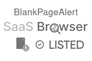 BlankPageAlert - SaaS Browser Verified Badge