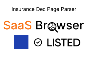 Insurance Dec Page Parser - SaaS Browser Verified Badge