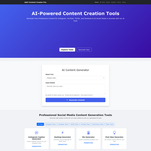 AI Content Creator Pro Screenshot