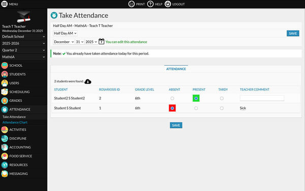 RosarioSIS Screenshot 1