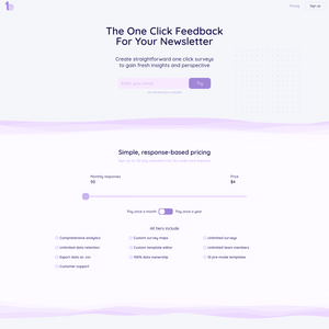 One Click Feedback Screenshot