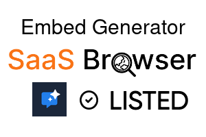 Embed Generator - SaaS Browser Verified Badge