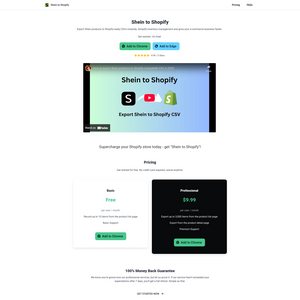 Shein to Shopify Screenshot