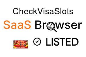CheckVisaSlots - SaaS Browser Verified Badge