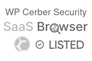 WP Cerber Security - SaaS Browser Verified Badge