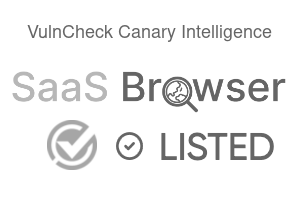 VulnCheck Canary Intelligence - SaaS Browser Verified Badge