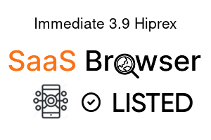 Immediate 3.9 Hiprex - SaaS Browser Verified Badge