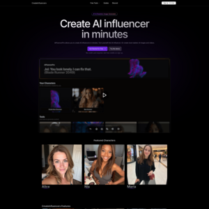 CreateInfluencers Screenshot