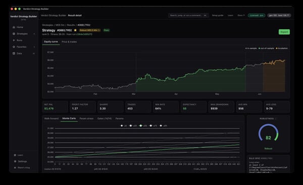 Verdict Strategy Builder Screenshot 4