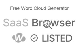 Free Word Cloud Generator - SaaS Browser Verified Badge
