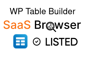 WP Table Builder - SaaS Browser Verified Badge