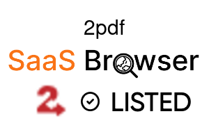 2pdf - SaaS Browser Verified Badge