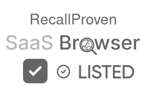 RecallProven - SaaS Browser Verified Badge