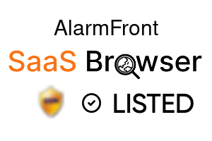AlarmFront - SaaS Browser Verified Badge