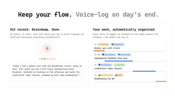 Zeitclaim Screenshot 1