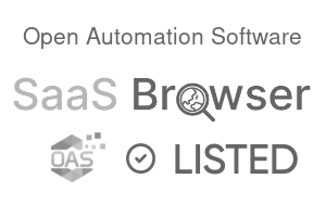 Open Automation Software - SaaS Browser Verified Badge